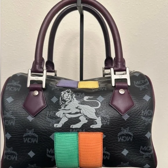 MCM Princess Visetos Coated Canvas Satchel with COA PRISTINE - Picture 2 of 15